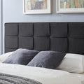 King Cal King Sized Headboard California King Black Fabric