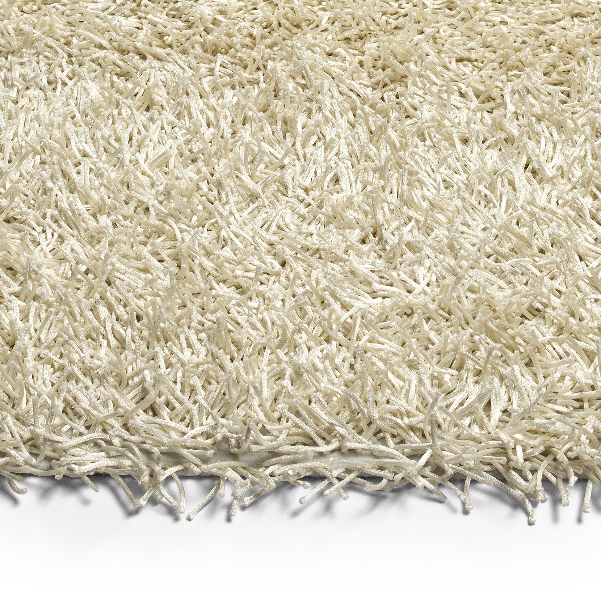 Casual, Solid Color, Distressed, Cut Pile 5' X 7' Rectangle Area Rug Ivory Polyester