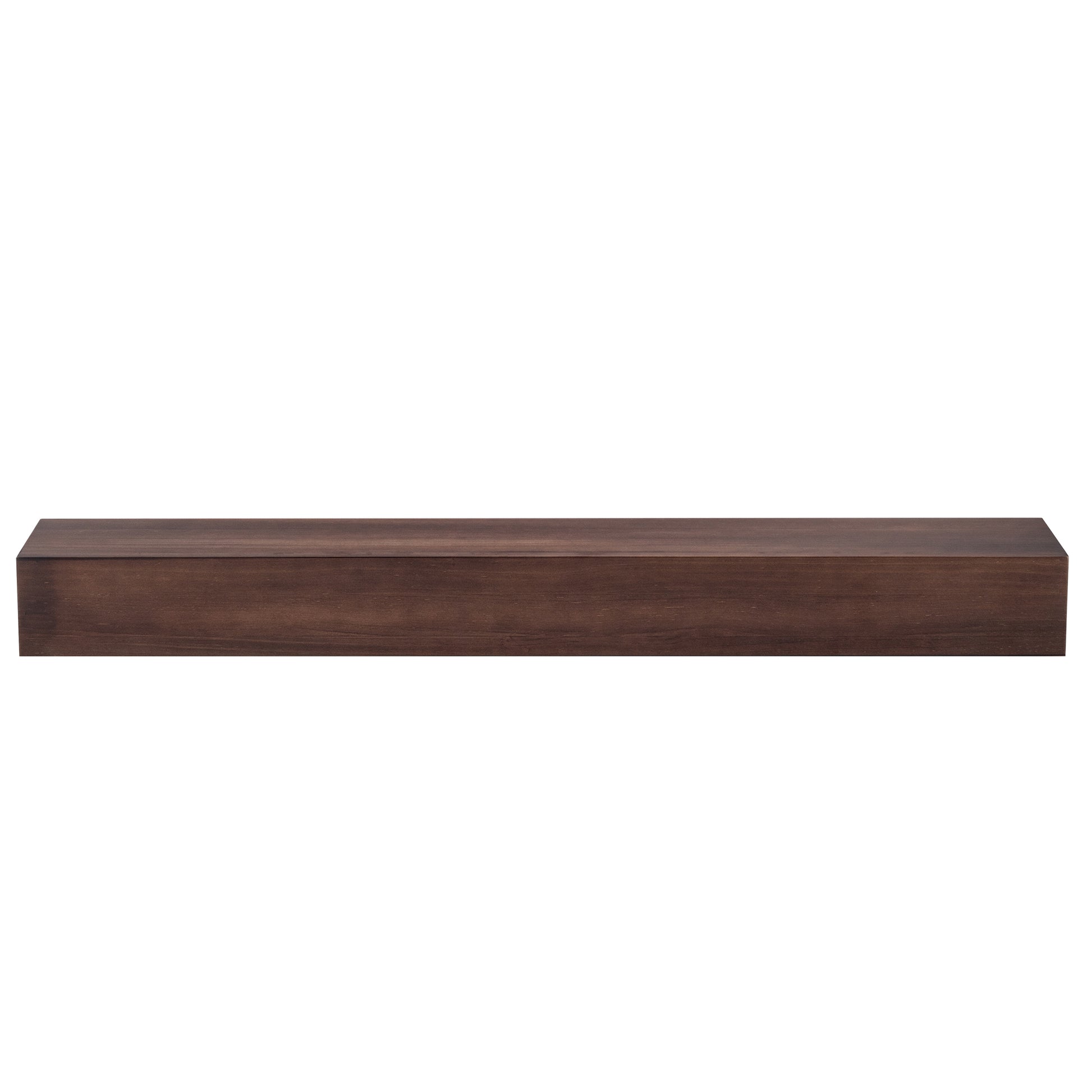 60'' Fireplace Mantel Wooden Wall Mounted Floating Shelf 8" Deep Solid Pine Wood,Brown Brown Brown Wall Mount Metal & Wood