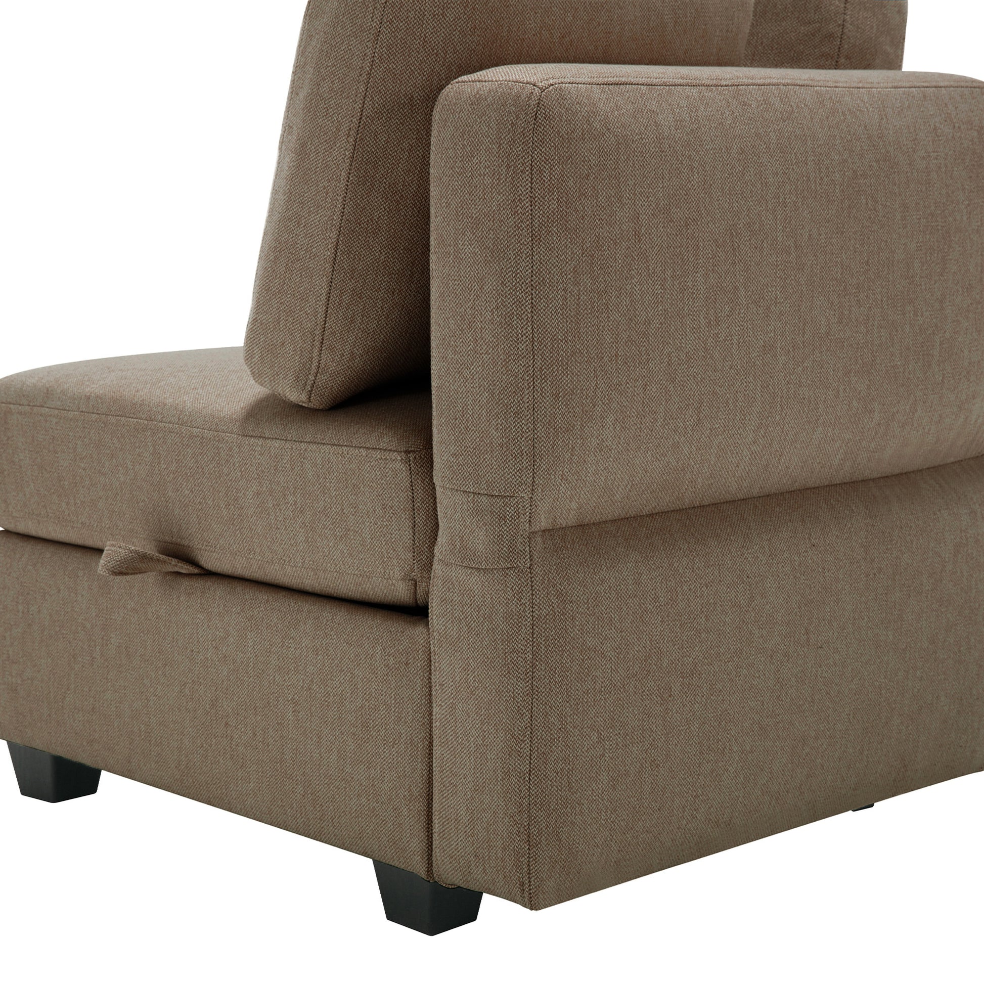 Convertible Sectional Sofa With Chaise, L Shaped Sofa Couch Modular Sectional Sofa With Storage Seats, Adjustable Arms And Backs Brown Brown Polyester 3 Seat