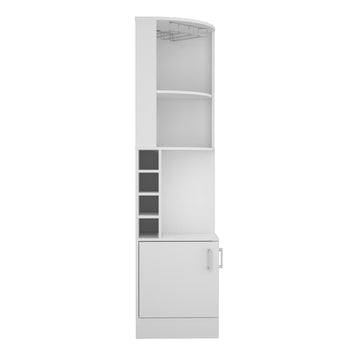 Syrah Corner Bar Cabinet White White Particle Board Particle Board