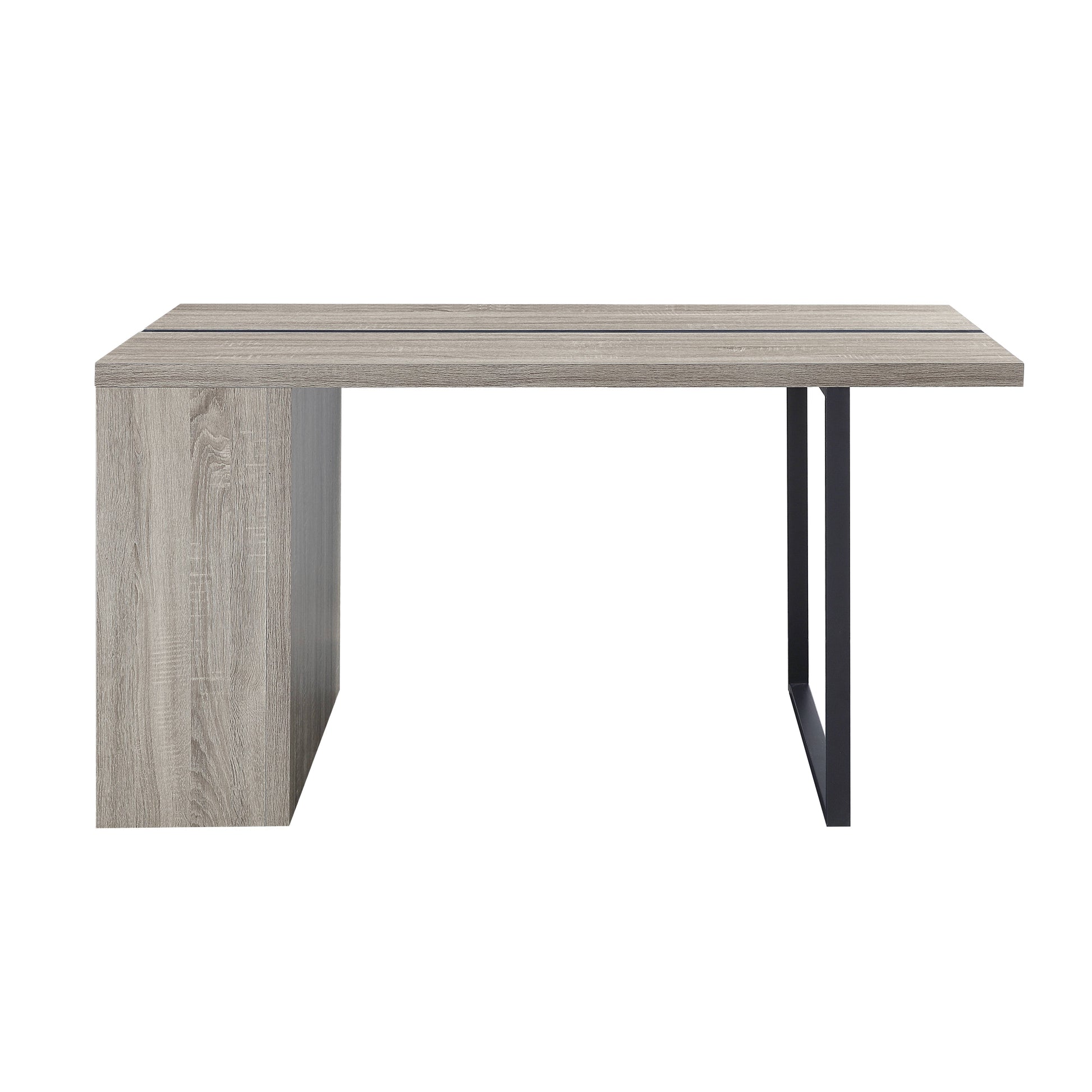 Grey Oak And Black 2 Shelf Dining Table Grey Black Dining Room Contemporary Rectangular Paper Composite Sled