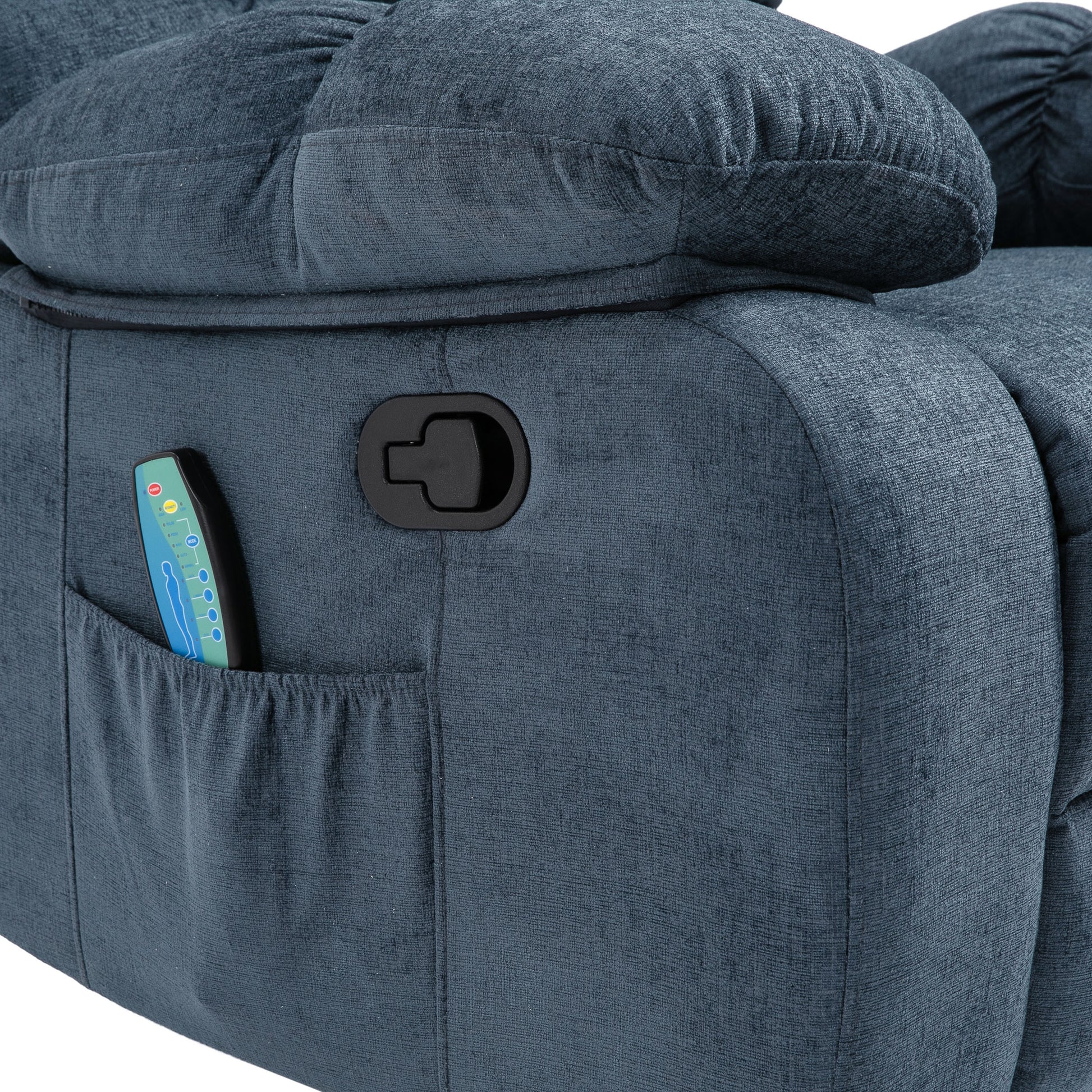Massage Recliner Charcoal Fabric