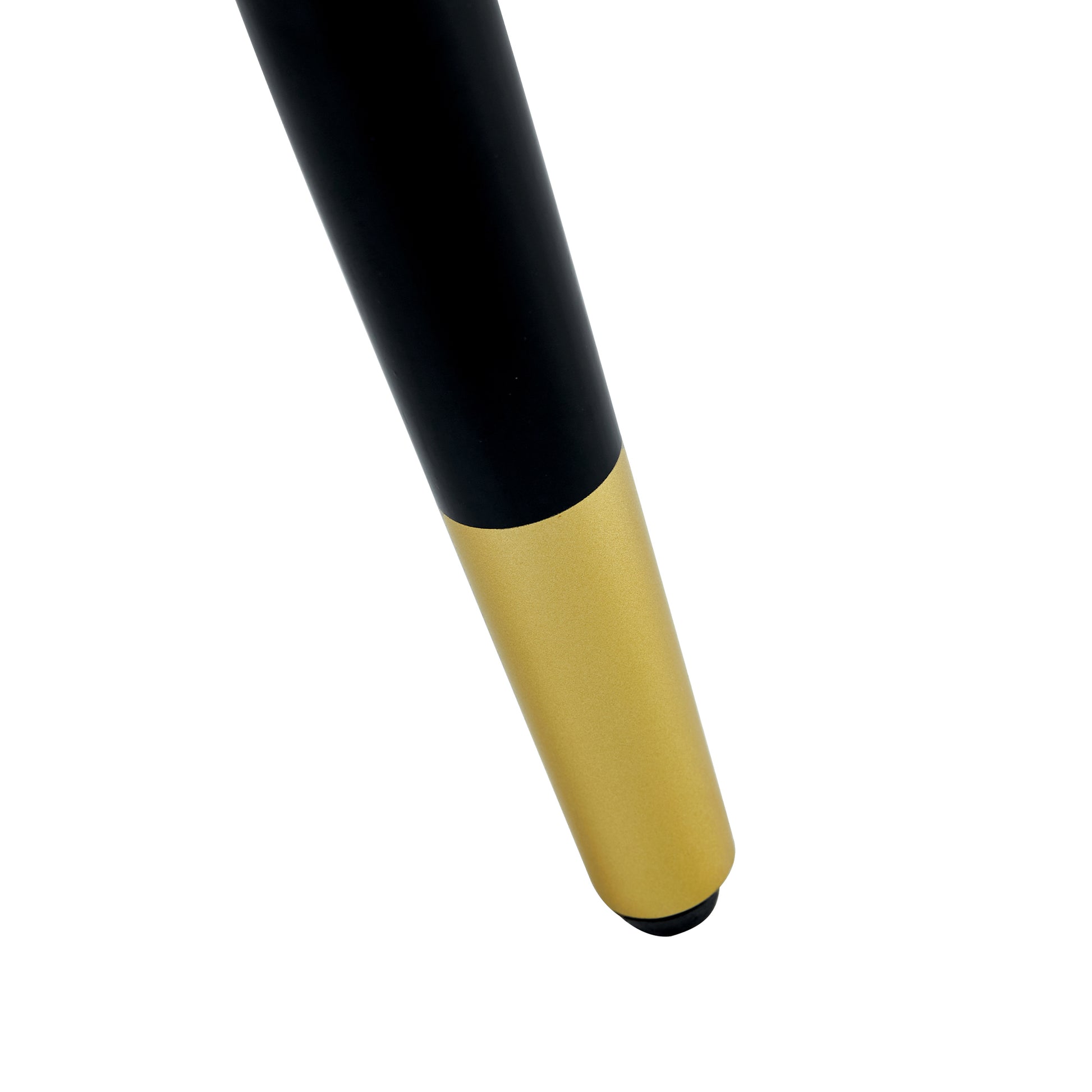 Large Modern Minimalist Rectangular Dining Table With 0.39 "Imitation Marble Black Desktop And Gold Metal Legs, Paired With 6 Chairs With Pu Cushions And Black Metal Legs.F 1538 C 007 Black Gold Glass Metal