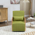 Coolmore 360 Degree Swivel Barrel Club Chair With One Pillow,Modern Comfortable Upholstered Accent Chair,Linen Accent Chair For Living Room,Bedroom Green Linen Green Primary Living Space Modern Foam Linen