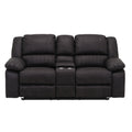 Marshall Black Reclining Console Loveseat Black Foam Solid Wood