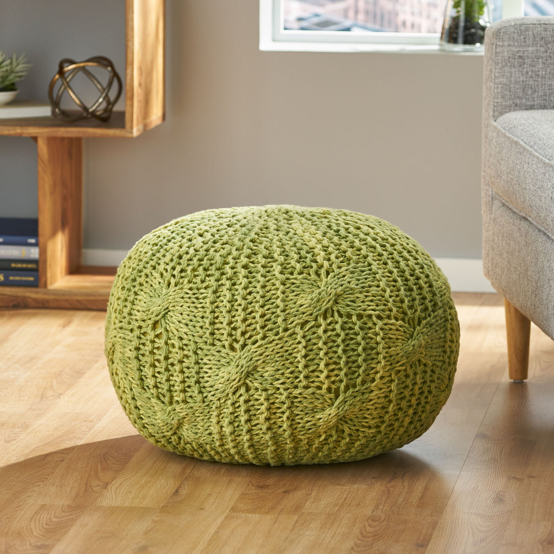 Deon Pouf Lime Green Pet