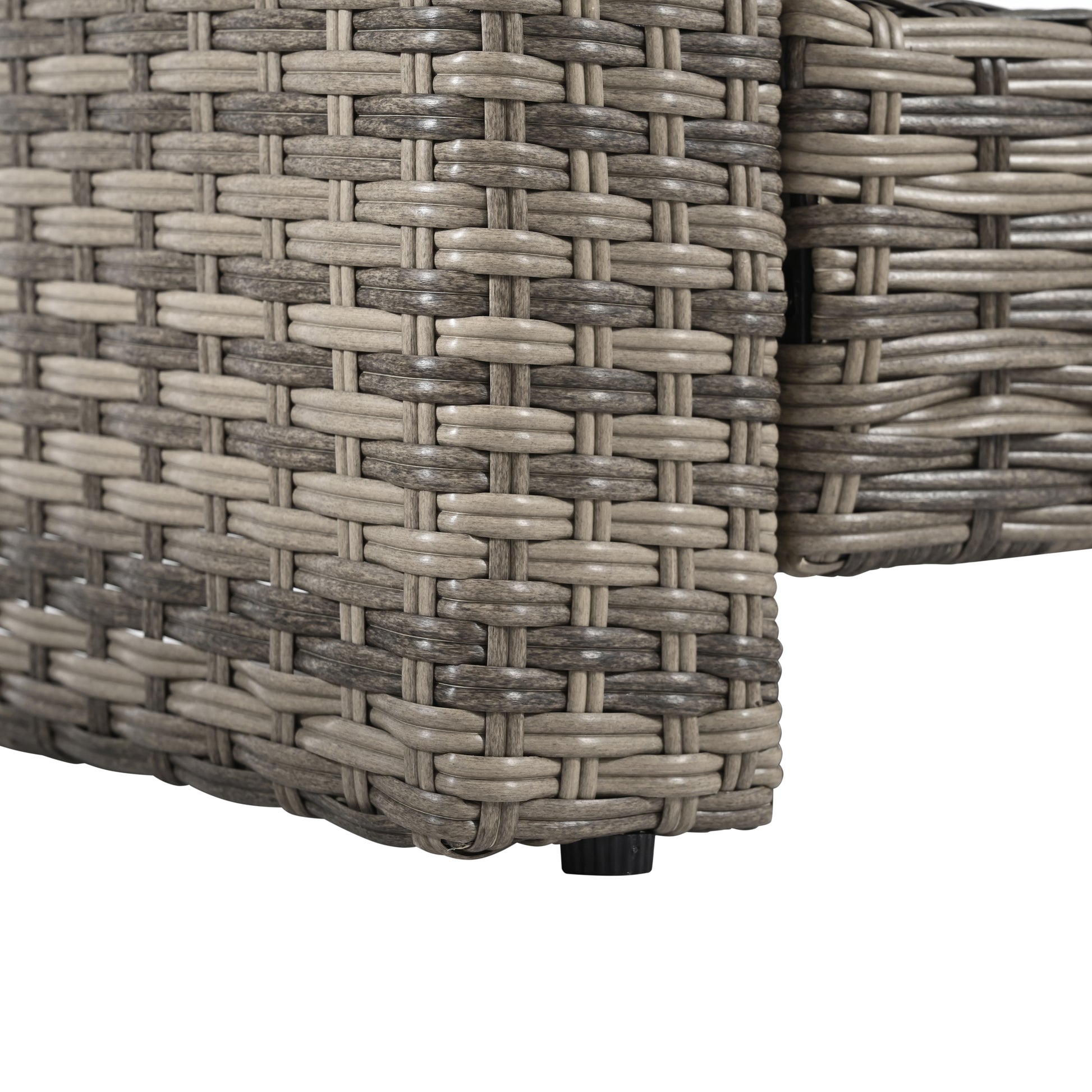 Patio Furniture, Outdoor Furniture, Seasonal Pe Wicker Furniture, 6 Set Wicker Furniture With Tempered Glass Coffee Table Brown Pe Rattan Iron Waterproof Fabric