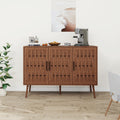 3 Door Cabinet, Accent Storage Cabinet, Suitable For Living Room, Bedroom, Dining Room, Study Walnut Mdf