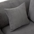 105'' 3 Seater Sofa With Removable Back Cushions And 5 Pillowsfor Living Room, Apartment, Spacious Space Gray Polyester 3 Seat