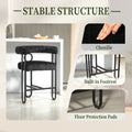 Coolmore Bar Stools Set Of 1, Modern Bar Stool With Back, Black Metal Frames, Upholstered Bar Stools For Kitchen Island, Pub, Club Black Chenille Black Primary Living Space Foam Chenille