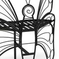 Modern Butterfly Cast Metal Garden Bench, Outdoor Bench Patio Seat, Park Bench Outdoor Seating For Garden, Yard, Park, Entryway Black Garden & Outdoor Metal