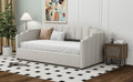 Upholstered Daybed With Underneath Storage,Twin Size, White Twin White Upholstered