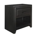 Modern Style Storage Cubby Nightstand W Drawer 1Pc Espresso Finish Wooden Bedroom Furniture Home Espresso 1 Drawer Bedside Cabinet Bedroom Modern Storage Wood