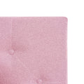 Full Size Upholstered Platform Bed Frame With Modern Button Tufted Linen Fabric Headboard, No Box Spring Needed, Wood Slat Support, Easy Assembly, Pink Full Pink Linen