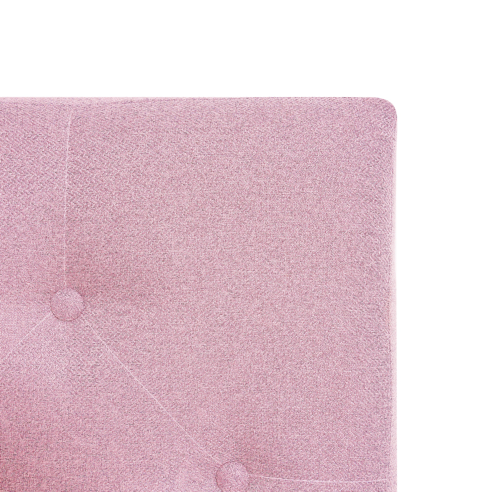 Full Size Upholstered Platform Bed Frame With Modern Button Tufted Linen Fabric Headboard, No Box Spring Needed, Wood Slat Support, Easy Assembly, Pink Full Pink Linen