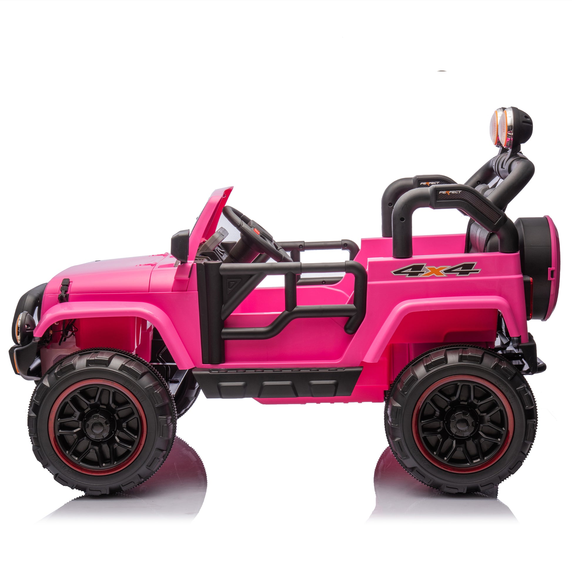 24V Kids Ride On Electric Car W Parents Control,Seat Width 19.09In,2Wd,Rear Suspension,Trunk Storage,Portable Pull Rod,Light&Searchlight,Bluetooth,Usb,Provide A Speed Of 2.5 4Mph For Kids Aged 3 8.