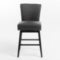 Swivel Bar Stool Light Grey Fabric