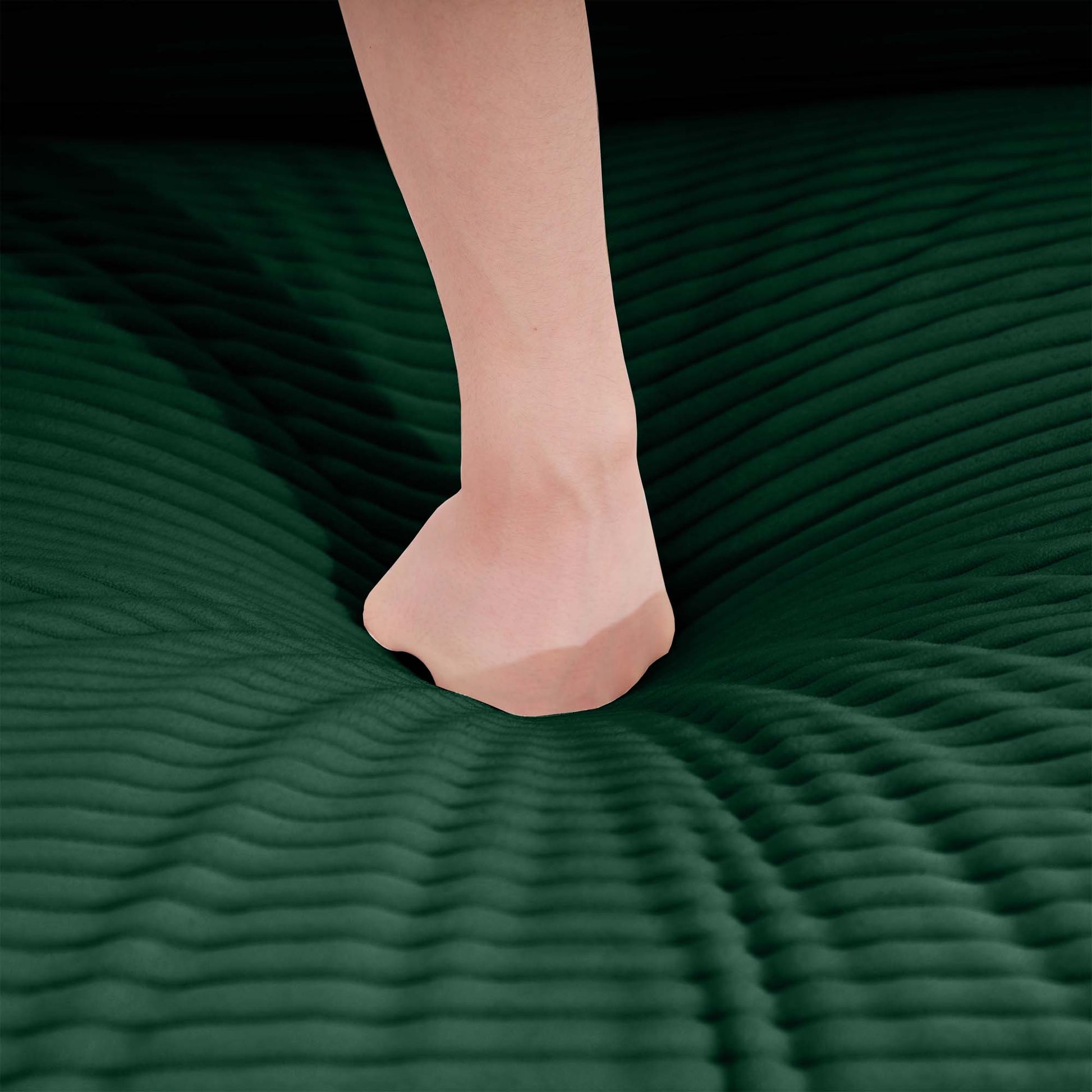 Modern Living Room Sofa Two Piece Set, Suitable For Living Room And Bedroom Sofa Set, Consists Of A Single Seat And A 3 Seater Sofas, Green Corduroy Green Corduroy 3 Seat