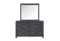 Aya Dark Grey Dresser Dark Gray Solid Wood Mdf