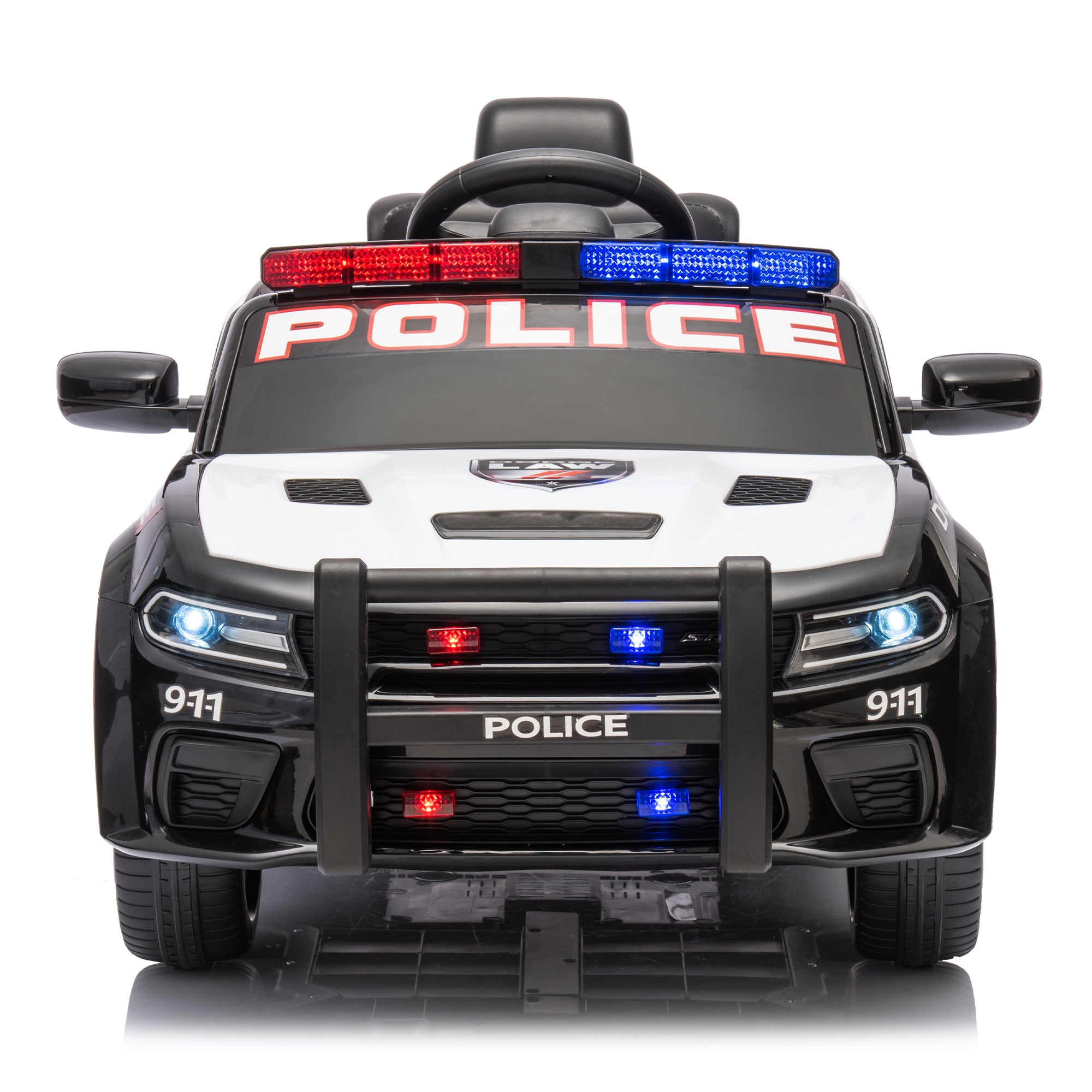 Licensed Dodge Charger,12V Kids Ride On Police Car W Parents Remote Co