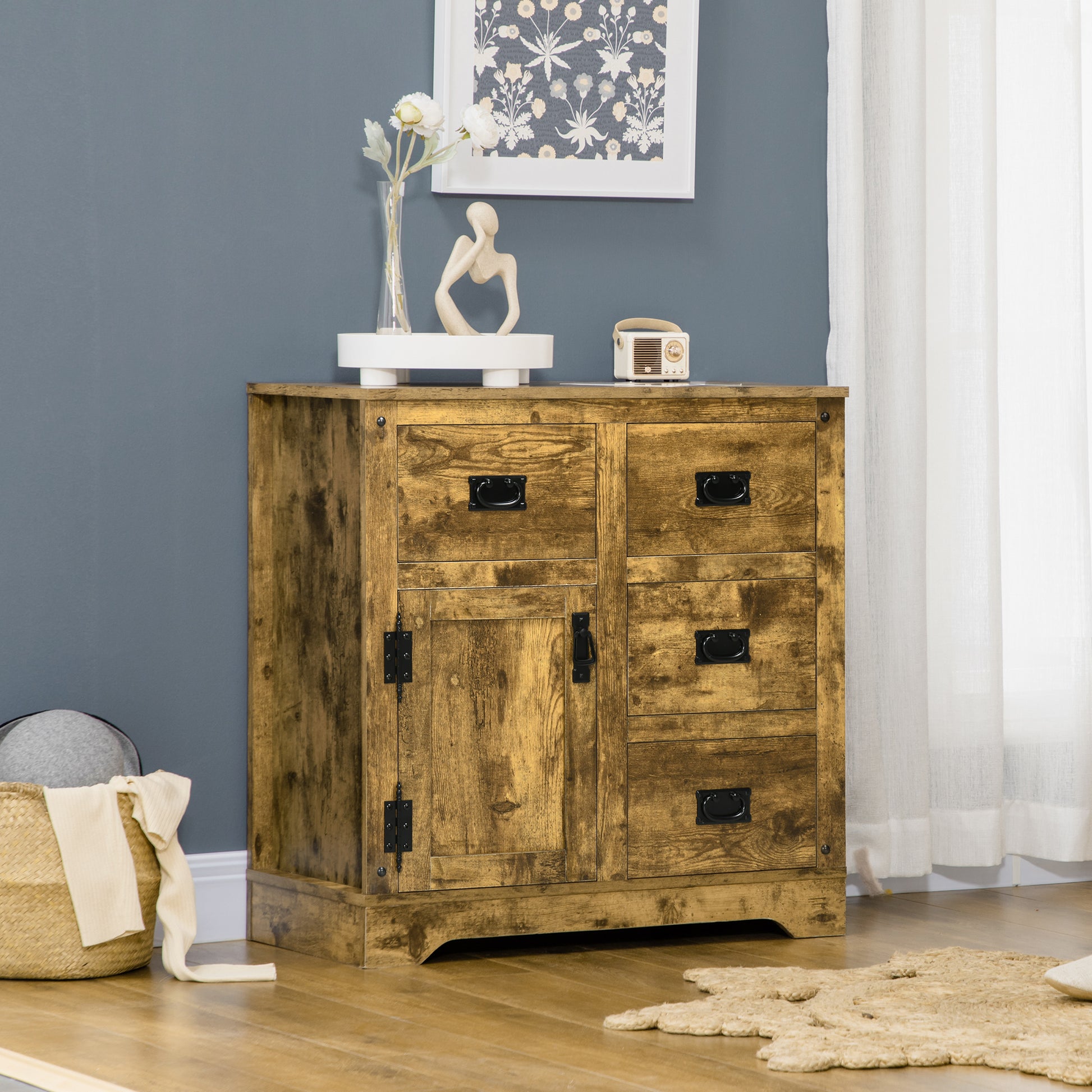 Homcom Industrial Sideboard Buffet Cabinet, Kitchen Storage Cabinet Homcom Industrial Sideboard Buffet Cabinet, Kitchen Storage Cabinet