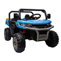 24V Ride On Truck 2 Seater Ride On Utv With 2X200W Motor Ride On Dump Truck With Dump Bed Shovel Ride On Car With Remote Control Electric Vehicle With Non Slip Tyre For Boys Girls Blue Plastic