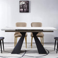 Modern Extendable Dining Table, Maximum Expanded 79