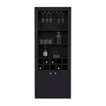 Bar Cabinet Nixon, Living Room, Black Unfinished Black Primary Living Space Contemporary,Modern Particle Board Engineered Wood