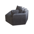 54''L Chenille Sponge Single Sofa,No Assembly Required,Fluffy Modern Sleeper Chair For Living Room, Bedroom, Lounge And Projection Room Grey Foam Chenille 1 Seat