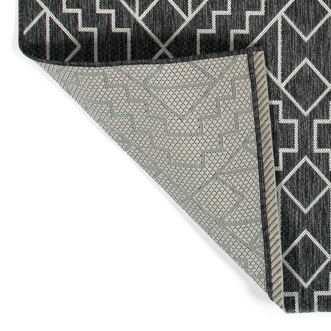 Modern, Geometric, Textured Cut Pile 2'7" X 4'11" Rectangle Area Rug Charcoal Polypropylene