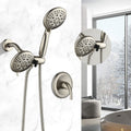 Brushed Nickel Rain Shower System With 4.5