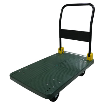 Foldable Platform Push Hand Truck Cart, 880 Lbs. Weight Capacity Green Metal