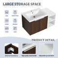 36 Inch Soft Close Doors Bathroom Vanity With Sink, A Small Storage Shelves, 24