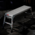 Work Platform Aluminum Portable Bench Folding Ladder Ansi Capacity 225 Lbs 40