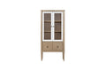 Display Bookcase In Sand Colored Finish Sand Solid Wood Mdf