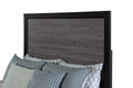 Soluto Grey And Black Full Bed Black Gray Solid Wood Mdf