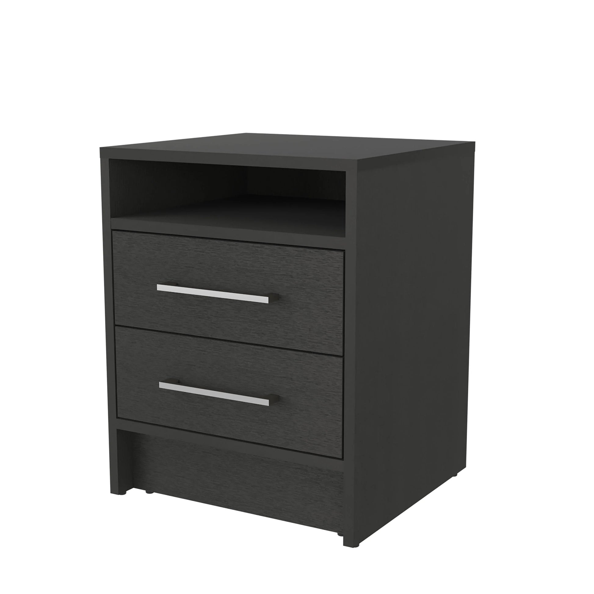 Black 2 Drawer Nightstand Black 2 Drawers Bedroom Drawers Black Melamine