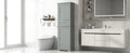 Tall Bathroom Storage Cabinet, Freestanding Storage Cabinet With Drawer And Adjustable Shelf, Mdf Board With Painted Finish, Grey Grey Mdf