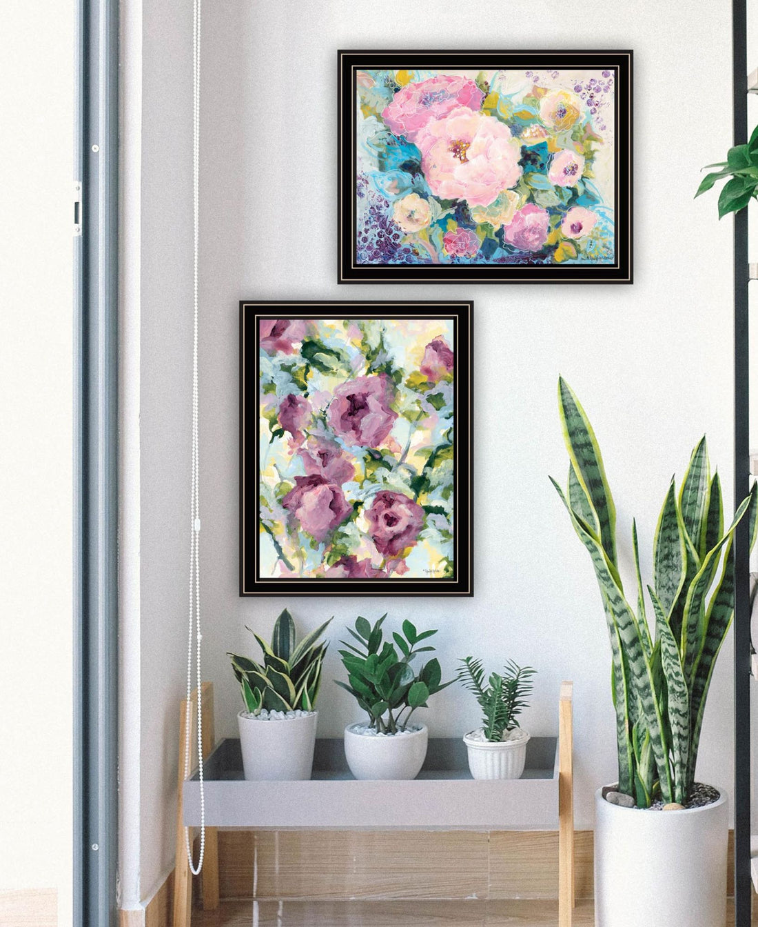 Abstract Florals To Wish You Good Luck, Success, Longevity Should Keep You Smiling Framed Wall Art For Living Room, Wall Art Print For Home Decor, Bedroom Wall Art By Jennifer Holden Multicolor Wood Paper