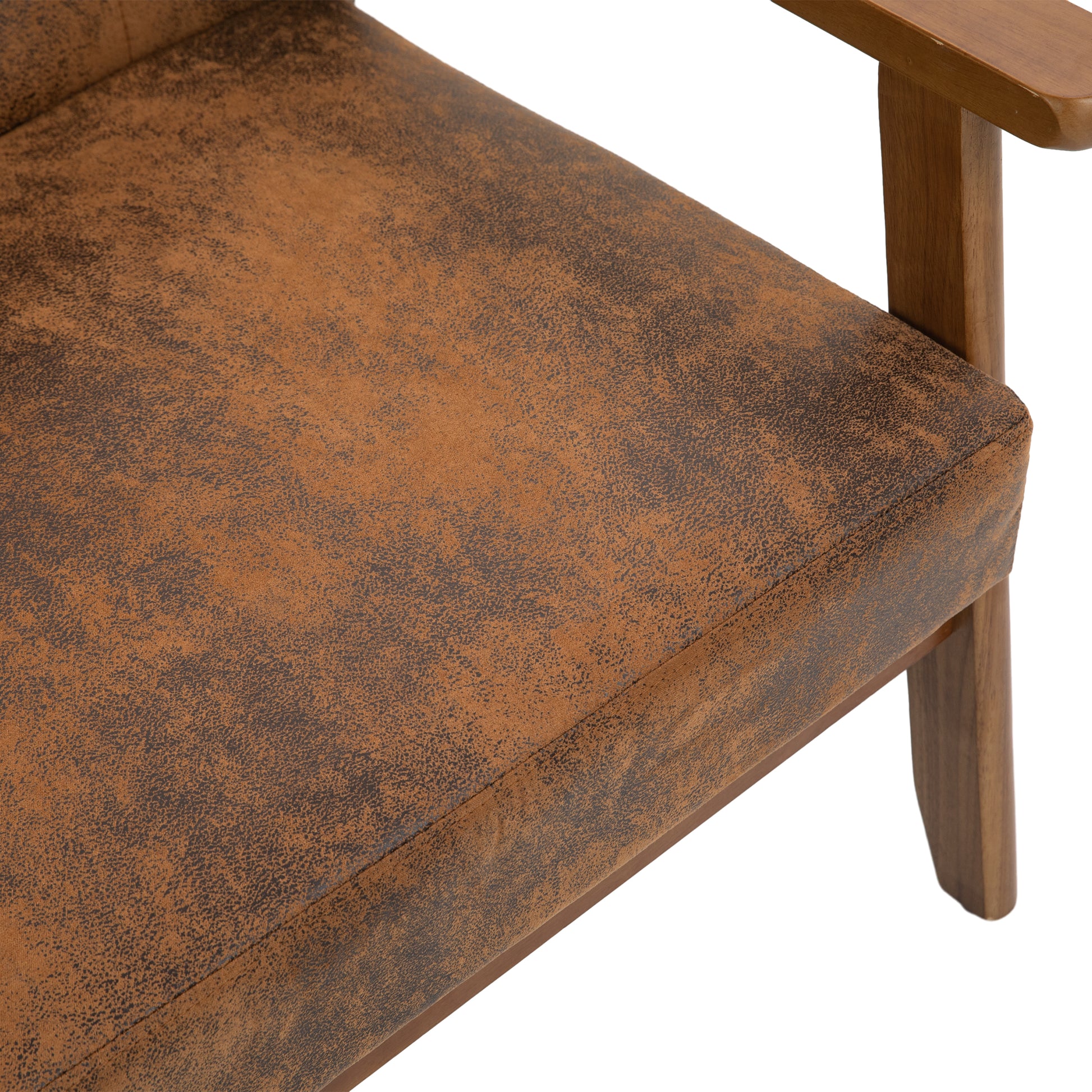 Coolmore Mid Century Modern Solid Loveseat Sofa Upholstered Microsuede Fabric Loveseat, 2 Seat Upholstered Loveseat Sofa Modern Couch Coffee Microsuede 2 Seat