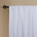 Newport Unlined Window Curtains For Bedroom, Linen Curtains For Living Room, 108 Inches Long Curtains For Living Room, White White Linen