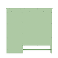 Wall Mounted Bathroom Storage Cabinet, Medicine Cabinets With Large Mirror Door, Adjustable Shelves And Three Open Storage Levels Not Include Bathroom Vanity Green 1 5 Mirror Included Bathroom Wall Mounted Mdf Glass Painted