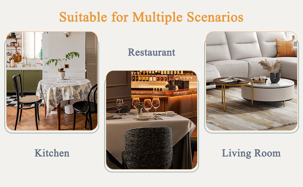 Double Layer Rotatable Round Glass.Golden Aluminum Plate,The Rotatable Design Makes It Convenient To Retrieve And Place Items.The Upper Glass Has A Diameter Of 20 Inches,The Lower Glass15 Inches.