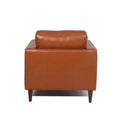Mid Century Tufted Leather Chair Cognac Leather