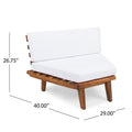 Hillcrest Sofa Coner Table, White White Acacia Wood