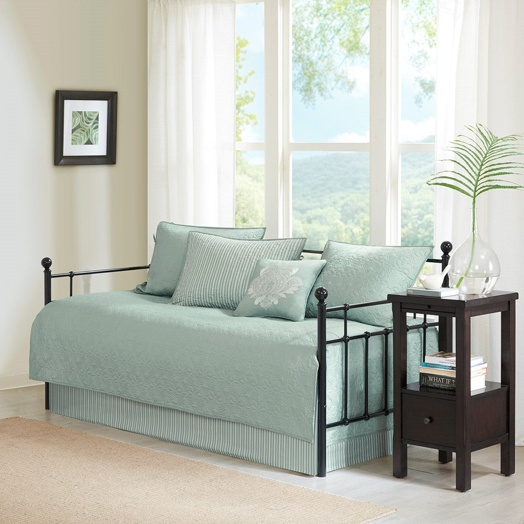 6 Piece Reversible Daybed Cover Set Seafoam Daybed Seafoam Cotton