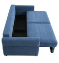 Haran Sofa W Sleeper, Blue Fabric Lv03120 Blue Upholstered 2 Seat