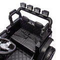 24V Kids Ride On Car W Parents Remote Control,400W Motor,Four Wheel Suspension,Adjustable Speed,Usb,Mp3,Music,Bluetooth,Large Display Screen,Power Display,Portable Handle,Safety Belt For Kids Aged 3 . Black 50 99 Lbs Polypropylene