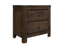 Verna Brown 2 Drawer Nightstand Brown Engineered Wood